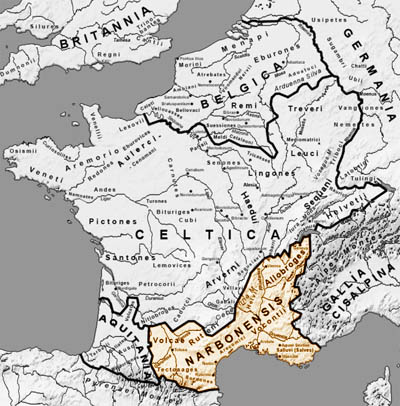 Provincia Gallia Narbonensis, Septimania, the Kindom of Narbonne ...